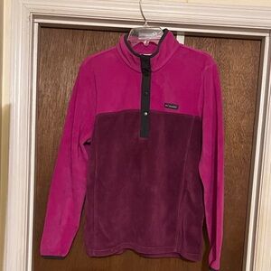 Columbia Two-Tone Pink and Purple Fleece Jacket
